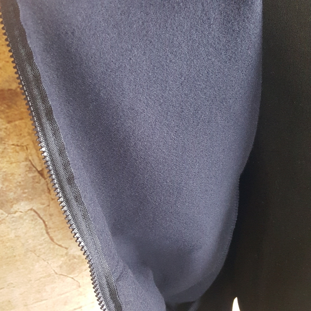 Full Zip Lightweight Navy Blue Hoodie-Large - Picture 6 of 8